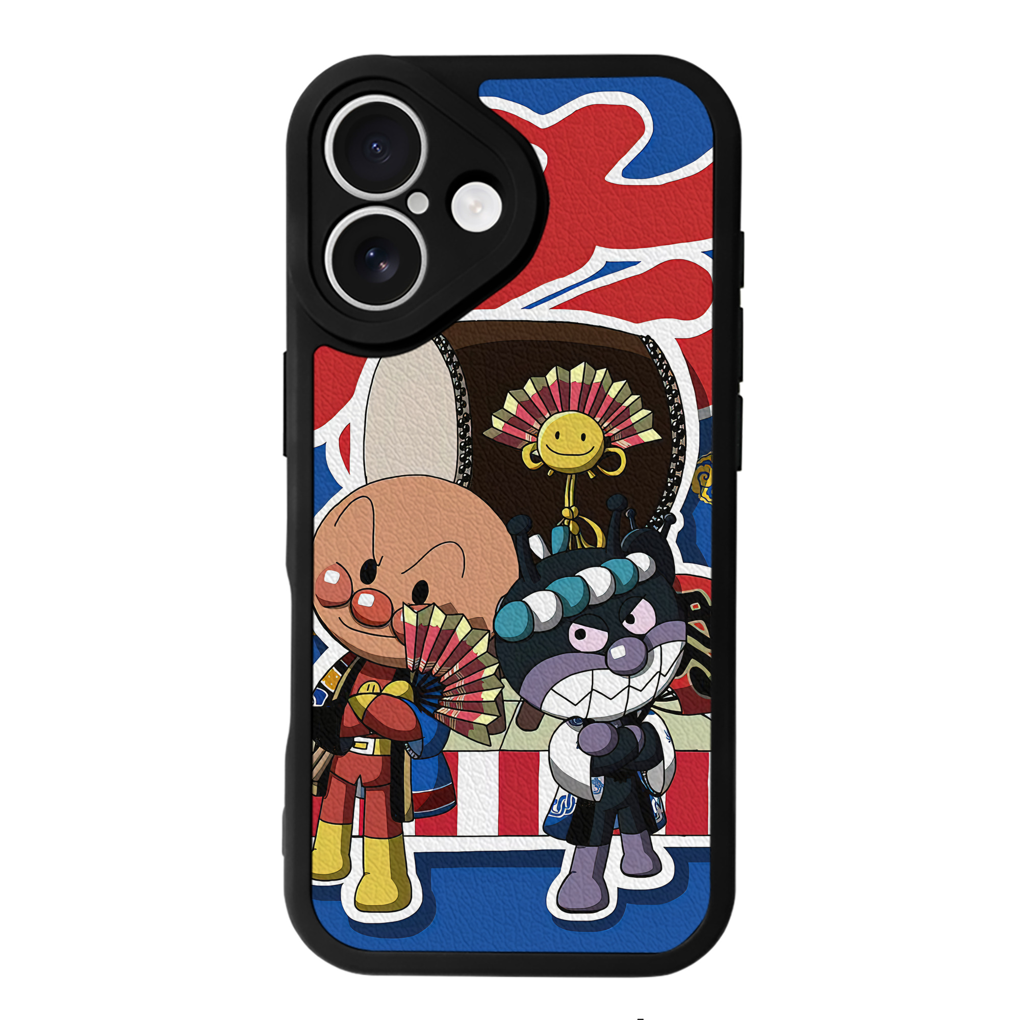 （画像用） アンパンマン Anpanman 【iPhone 16シリーズ対応】シリコンスマホケース（レザー調） 材質：シリコン